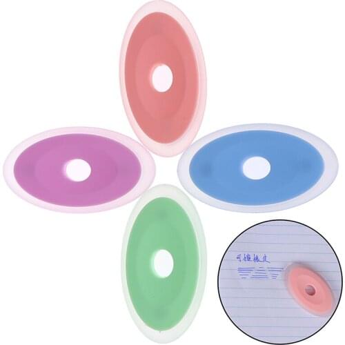 2pc Cute Cartoon Oval Eraser Children Students Stationery Gifts School Office Supplies Replace Erasable Special Rubber