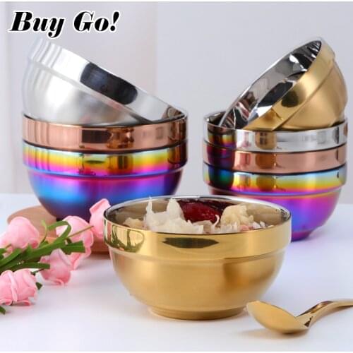 4.48 inch/5.1inch Diameter18/8 stainless steel bowl salad non slip bowl Anti-scald Storage bread pastries Bowls Meal Mixing