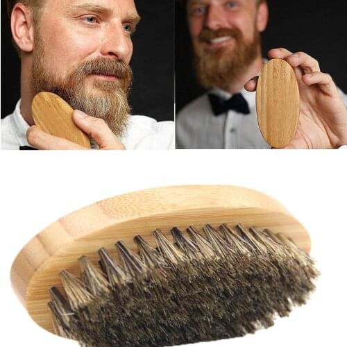 Mens Natural Boar Bristle Beard Brush cepillo barba shaving brush To Comb Mustache escova de cabelo brosse poil de sanglier
