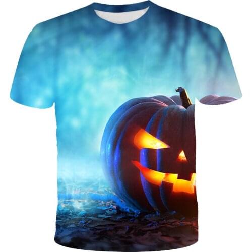 Men Women T-Shirts All Saints' Day Halloween Friday Pumpink Ghost Funny T Shirts Printing Image Design Tee Shirt