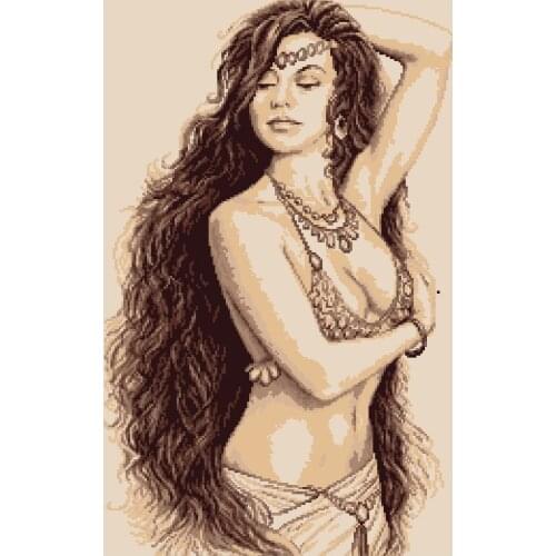 Cross Stitch Kit Packages Counted Cross-Stitching Kits New Pattern Cross stich Painting Set Characters-Nude Women 40-58