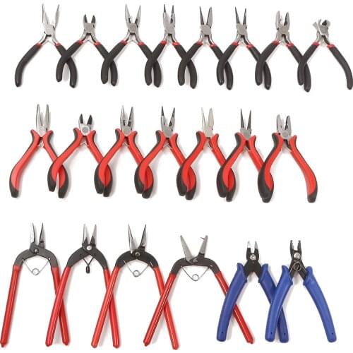 1-3Pcs/Set Jewelry Making Pliers Set Stainless Steel Needle Nose Pliers Jewelry Making Hand Tool Black 11-13cm Jewelry Tool Sets