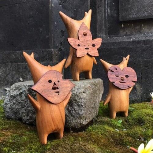 New Forest Wizard Wooden Korogu The Legend Of Zel-da: Breath Of The Wild Garden Leaf Elves Crafts Wooden Grain Resin Ornaments