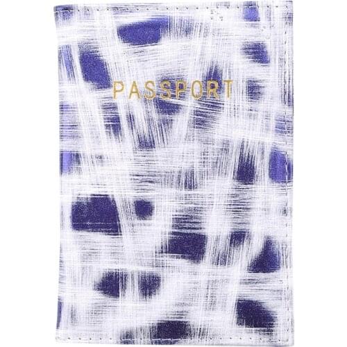 Durable Passport Wallet Passport Holder PU Leather Watercolor Doodle Passport Holder Travel Passport Cover For Women