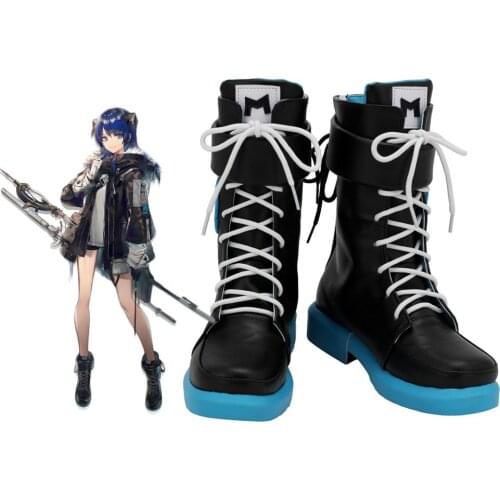 Arknights Mostima Cosplay Boots Black Shoes Custom Made Any Size