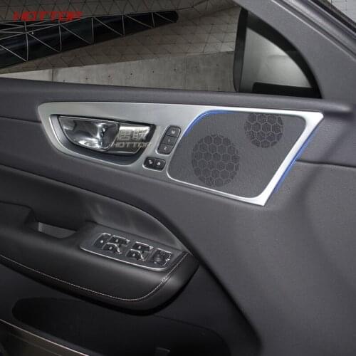 Car Styling Interior Front Rear Door Handle FIT For Volvo XC60 2018 2019 Cover Trim Matte Stainless Steel