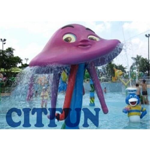 Fiberglass jellyfish spray water playground; attractive water park accessory outdoor playground AG-001F