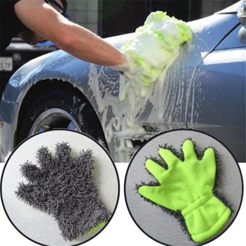 Ultrafine Fiber Chenille Car Wash Gloves Brushes Microfiber Car Motorcycle Washer Car Care Cleaning Brushes For Car Cleaning