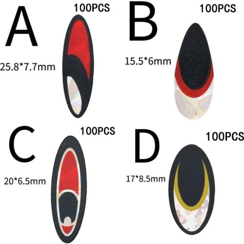 Flash Flat Sticker Simulated fisheye Back Glue 3D Fishing Eyes Outdoor