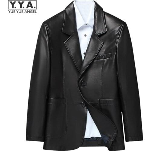 YueYueAngel Men's Leather Jackets