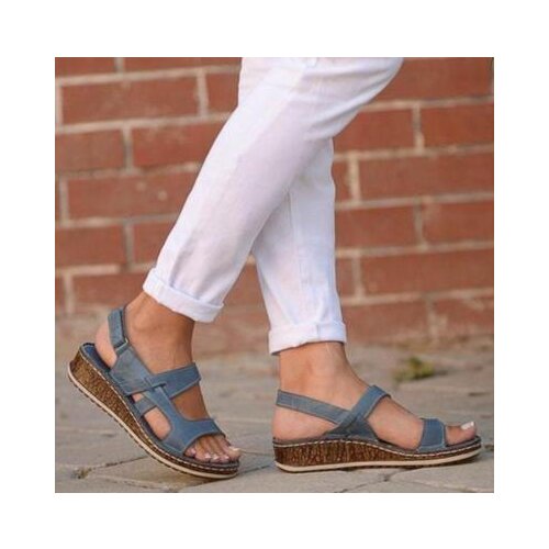 Summer Women Sandals Stitching Sandals Ladies Open Toe Casual Shoes Platform Wedge Slides Beach Sandal