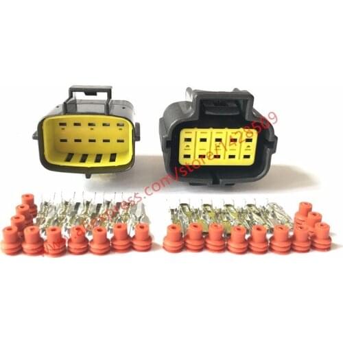 10 Set 10 Pin way Female Male Plug Electrical Waterproof Auto Connector 174655-2 174656-7
