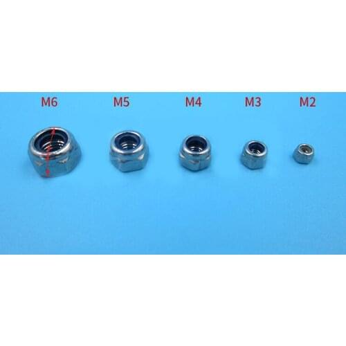10Pcs M2/M3/M4/M5/M6 Locknuts Stainless Steel Self Tightening Nuts for DIY RC Boat/Car/Airplane Models