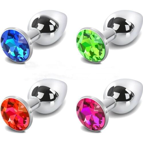 Diamond Metal Anal Toys Butt Plug Stainless Steel crystal Anal Plug Sex Toys for women bullet Sex Products For Adults Smooth
