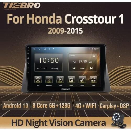 Tiebro Car Radio For Honda Crosstour 1 2009-2015 2DIN Android10 Car Multimedia Player Stereo Receiver Audio For Cars NO 2DIN DVD