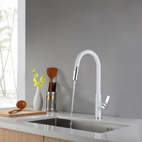 Chaowalmai White Kitchen Faucets