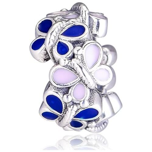 CKK Fit Pandora Bracelet Butterfly Arrangement Spacer Beads For jewelry making charms silver 925 original kralen Charm pulsera