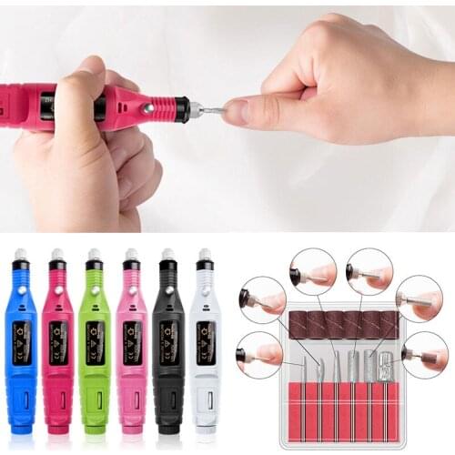 1 Set Electric Nail Polisher Tools Nails Drill Machine USB Pedicure Nails File Nails Polishing Equipment Nail Polish Equipment
