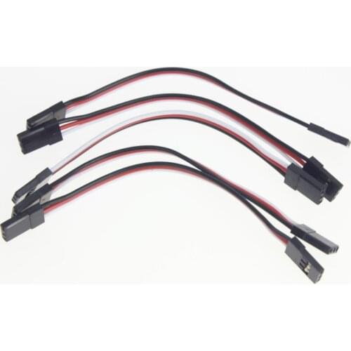 F02195 5pcs 10cm Servo Receiver Extension Lead Wire Cable M/M for KK MK MWC APM Flight Controller RC Quadcopter Multicopter FS