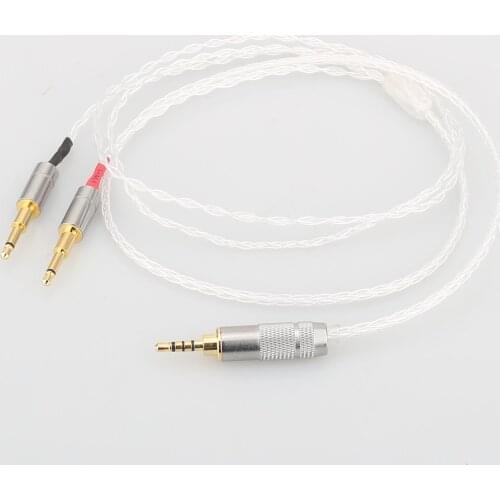 Audiocrast 2.5mm 8core Silver Plated Headphone Upgrade Cable for HE1000 HE400S HE560 Oppo PM-1 PM-2