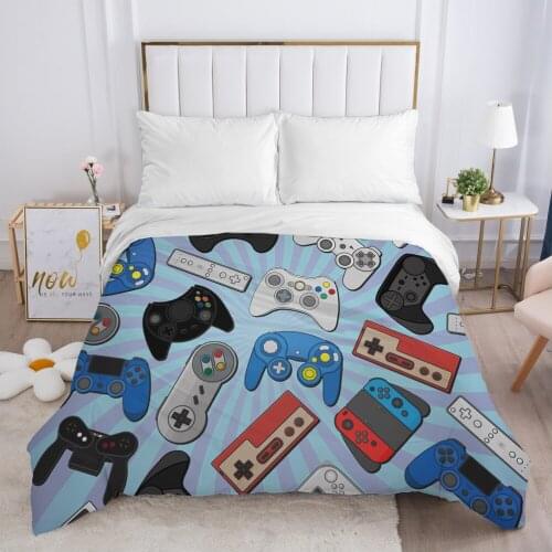 Cartoon Gamepad Childrens Duvet cover Quilt/Blanket/Comfortable Case Bedding for kids baby girls Single for Home colour