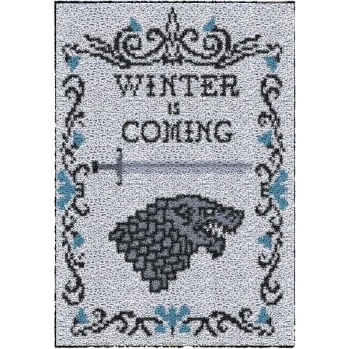 Latch Hook Rug Kits Crocheting Carpet Rug 100% Acrylic Yarn Cushion Mat DIY Carpet Rug Home Decor