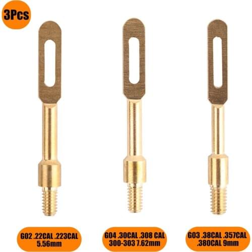 3pcs/Lot Gun Cleaning Jags Slotted Cleaning Patch Loops Gun Cleaning Brush Kit Brush Kit Brass Spear Pointed Jags