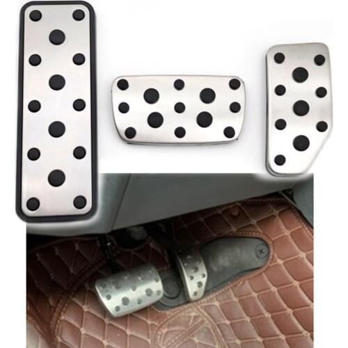 3Pcs/Set AT Car Foot Gas Brake Fuel Pedals Cover Accessories For Subaru Forester 2019-2021 XV 2018-2020 Impreza 2016-2020 LHD