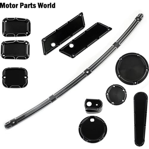 Motorcycle Windshield Windscreen Trim Derby Timer Master Cylinder Cover Fuel Tank Door Dash Track Insert For Harley Touring