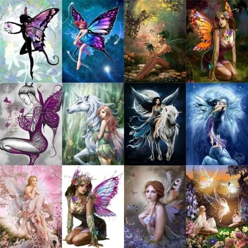 Tim burton 5D Full drill Diamond painting Cartoon Angel and elf Mosaic lrhinestone pictures Unfinished Diamond Embroidery
