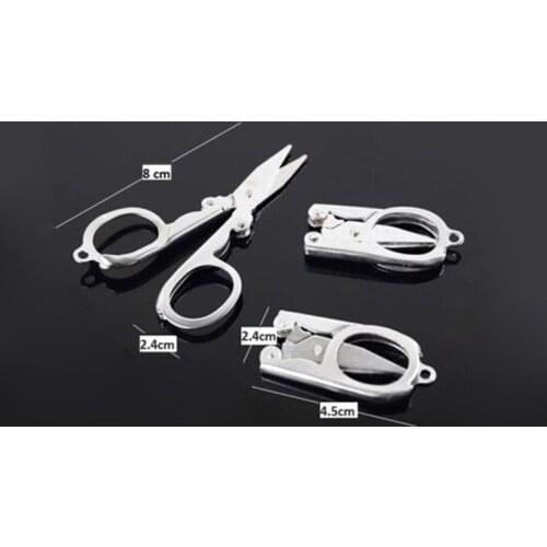 Durable Folding Scissors Medium Trip Foldable Carry-on Portable Small Scissors School Home Office Art Supplies Accessories