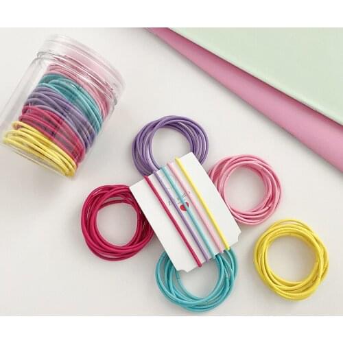 100 PCS 2021 Elastic Hair Bands Girls decorations Headbands Rubber Band Women Hair Rope Hair Accessories Gum For Hair