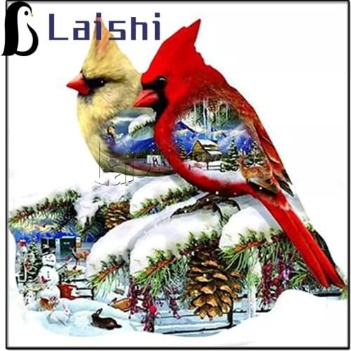 Christmas Snow House Fantasy bird Diamond Embroidery Kit 5D DIY Full Square Diamond Mosaic Painting Cross Stitch Decor Gift