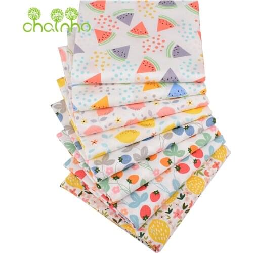 Chainho,Printed Twill Cotton Fabric,DIY Sewing Quilting Material For Baby & Childrens Bedding,Shirts,Skirts,Newest Fruit Series