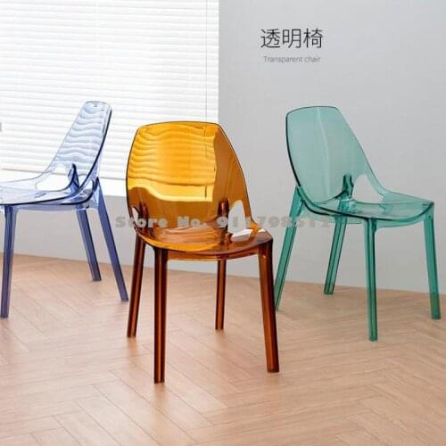 Acrylic transparent chair plastic stool crystal stool devil ghost chair nordic dining chair creative net red makeup chair