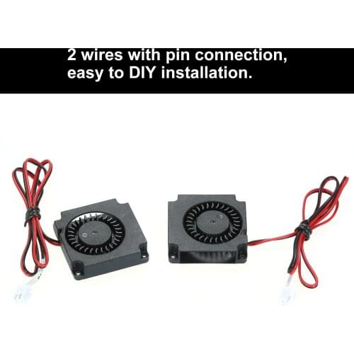 Aibecy 2pcs Blower Fan Brushless Cooling Fan 40*40*10mm DC 24V 2 Wire with 2 Pin Terminal Compatible with Anet 3D Printer