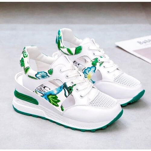 Stylish Brand 2021 New Womens Casual Shoes Breathable High-Heeled Casual Shoes Sports Shoes Dropshipping Sportschoenen 35-40