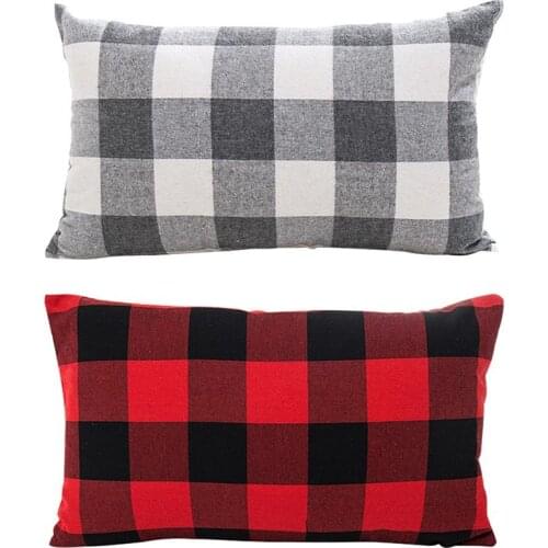 Geometry Pillow Case Polyester Cotton Pillow Cases Polyester Sofa Cushion Cover Home Decorative Pillows Cover Fashion Black&Red