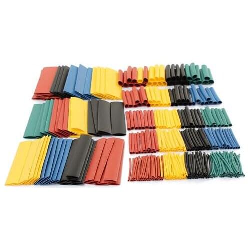 328Pcs 8 Sizes Multi Color Polyolefin 2:1 Halogen-Free Heat Shrink Tubing Tube Assortment Sleeving Wrap Tubes Connector