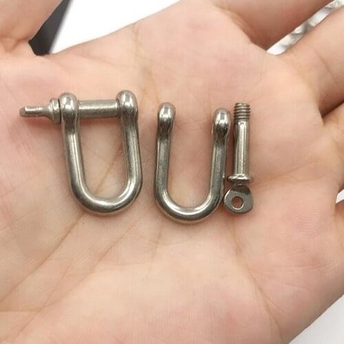 5pcs M4 304 Stainless Steel Buckle Chain Buckle Marine Rigging Lifting Hook Buckle Corrosion and Rust Prevention