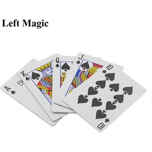 5 Pcs Stainless Steel Poker Magic Tricks Metal Playing Cards Magic Props Close Up Street Stage Illusions Gimmick Accessories