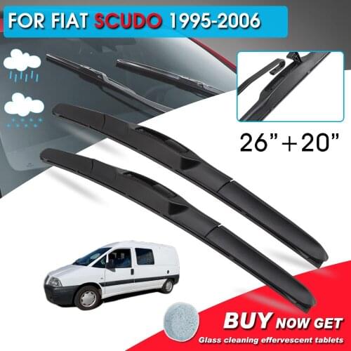 BROSHOO Car Front Window Windshield Wipers Blade For Fiat Scudo 28"+20" LHD&RHD Car Model Year 2007-2013 Auto Accessories