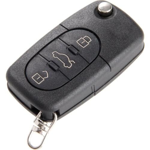 3 Buttons Remote Folding Flip Key Shell Case Cover For Audi A2 A3 A4 A6 A8 TT CR2032 Car Replacement Fob Case Blank Blade