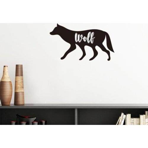Wolf Black And White Animal Silhouette Removable Wall Sticker Art Decals Mural DIY Wallpaper for Room Decal