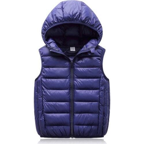 Kids Coat Hooded Child Waistcoat Children Outerwear Winter Coats Kids Clothes Warm Baby Boys Girls Vest For Age 3-12 Years Old