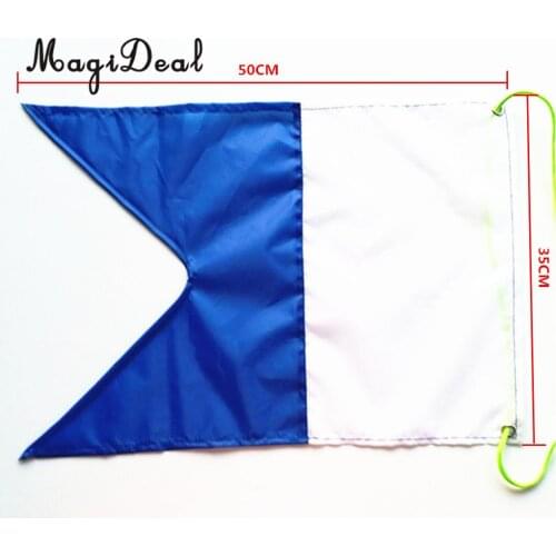 50x35cm Dive Boat Flag Alpha Flag Scuba Diving Spearfishing Diver Sign Banner with Metal Grommets Accessories Water Sports