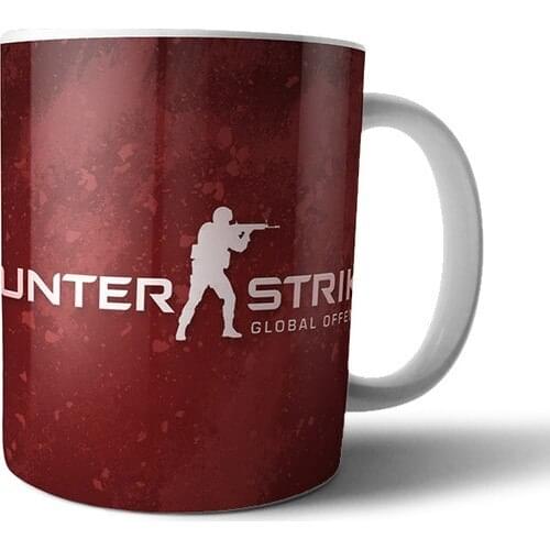 HERSEYSTORE Counter-Strike Logos Mug Cup Cute Mugs Animated Cool Mugs Regular Size Beautiful Gift Tea Milk Coffee Cups Gift
