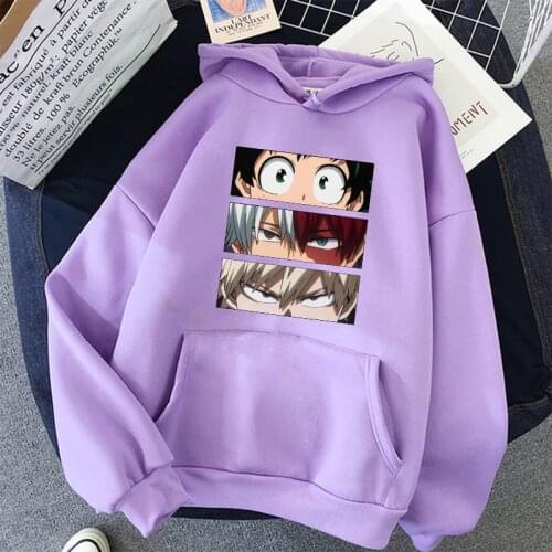 Hot Japanese Anime My Hero Academia Graphic Hoodies Men Kawaii Cartoon Boku No Hero Academia Streetwear Tops Sweatshirts Male
