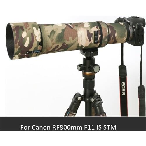 Roadfisher Camo Outdoor Waterproof Nylon Dustproof Camera Lens Wrap Cloth Cover Coat Protection For Canon RF800mm F11 IS STM