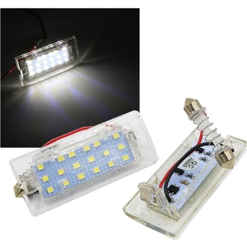 2Pcs White CANbus LED Number License Plate Light Lamp For BMW E83 X3 2010-2003 E53 X5 2003-1999 6500K
